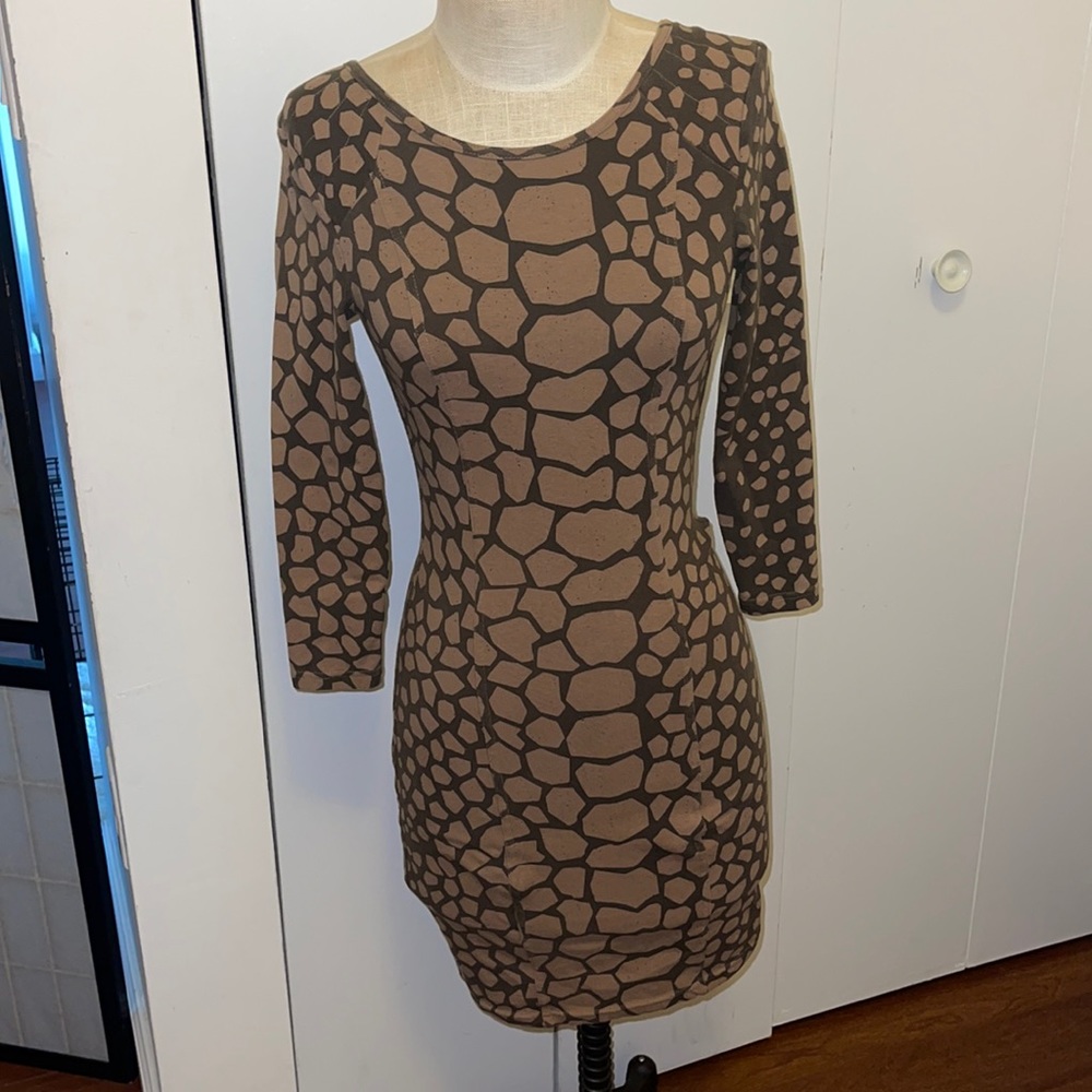 Giraffe print mini dress by Wilfred